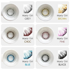 BXOXO 2pcs/pair Lenses Colored Contact Lenses for Eyes MAXIY GIRL Series 6 Tone Dia 14.5mm Comestic Color Contacts