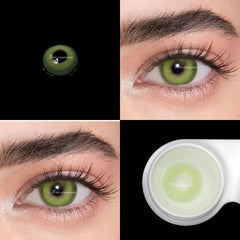 BXOXO 2pcs/pair Colored Contact Lenses Myopia Green Pixie Series Yearly Cosmetic For Eyes Lentillas Verdes