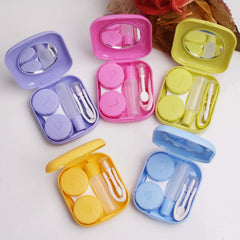 BXOXO Lovely Pocket Mini Contact Lens Case Travel Kit Easy Carry Mirror Lenses Box Container