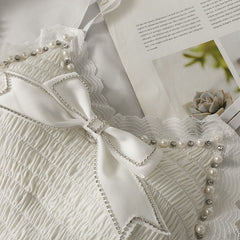 BXOXO - Jeweled Bow Cami Crop Top