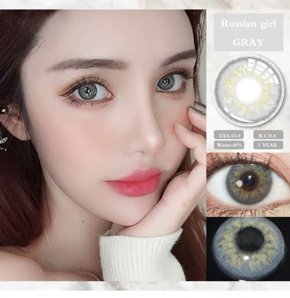 BXOXO Color Contact Lenses for Eyes Natural Brown Lenses Beauty Monet lense Blue Lenses Gray Eye Contact