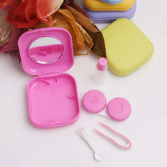 BXOXO Lovely Pocket Mini Contact Lens Case Travel Kit Easy Carry Mirror Lenses Box Container