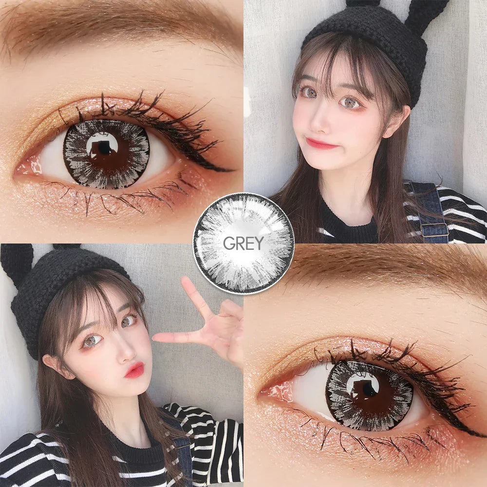BXOXO 2pcs/pair Lenses Colored Contact Lenses for Eyes MAXIY GIRL Series 6 Tone Dia 14.5mm Comestic Color Contacts