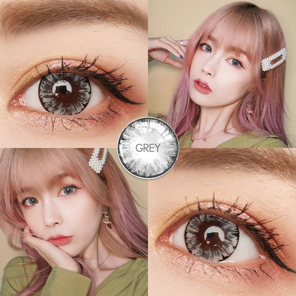 BXOXO 2pcs/pair Lenses Colored Contact Lenses for Eyes MAXIY GIRL Series 6 Tone Dia 14.5mm Comestic Color Contacts