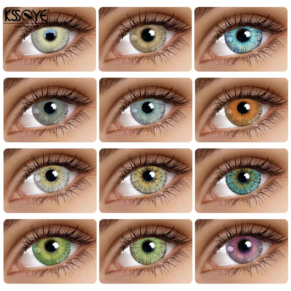 BXOXO 1 Pair Natural Color Contact Lenses for Eyes NewYork Colored Contacts Lens Makeup Lens With Case Wholesale Yearly Use