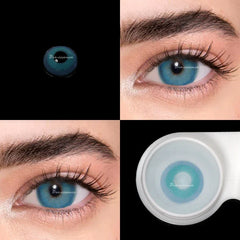 BXOXO 2pcs/pair Colored Contact Lenses Myopia Green Pixie Series Yearly Cosmetic For Eyes Lentillas Verdes