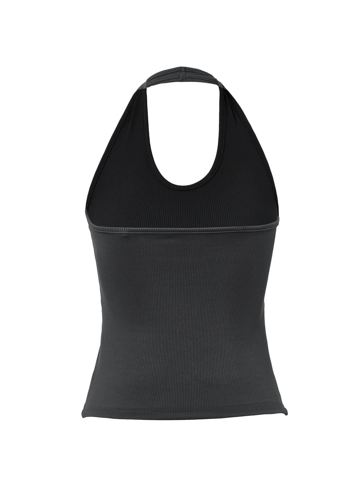 Dark Gray Rib Crop Tank Top