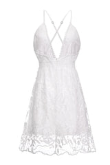 BXOXO - Lace V Neck Backless Cami Dress