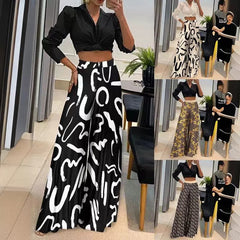 late summer outfits New Women's Printed Women's Wide-Leg Pants