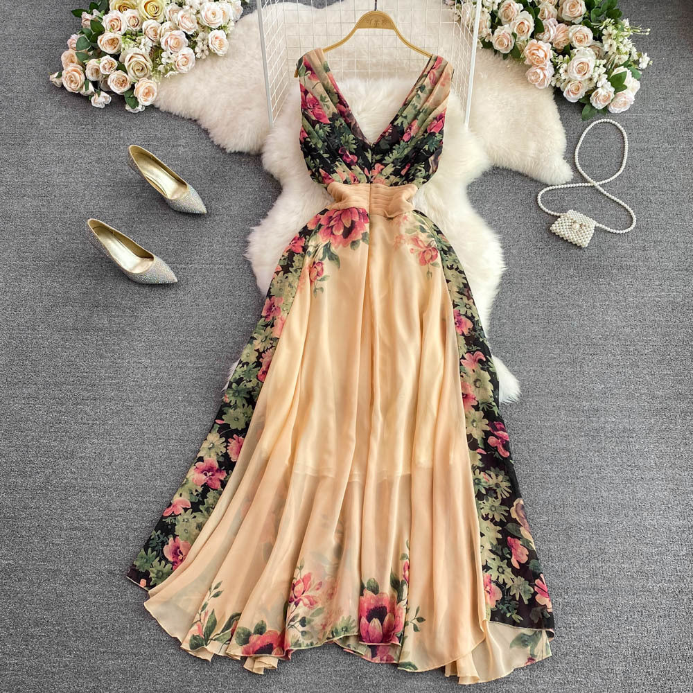 android vs cyberborg dress to impress Fashionable Elegant Elegant Dress Long Skirt Collar Waist Slimming Positioning Printed Word Large Swing Dress Women