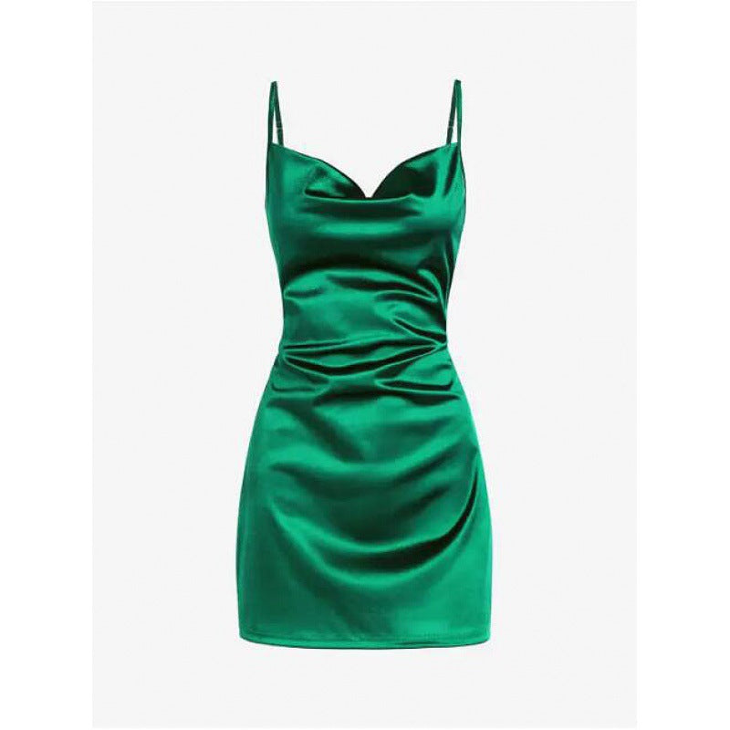 trio halloween costumes Sexy Sling Sexy V-neck Slim Skirt Multi-Color