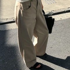 casual outfits Fall Commuter Casual Straight Draping Casual Pants for Women