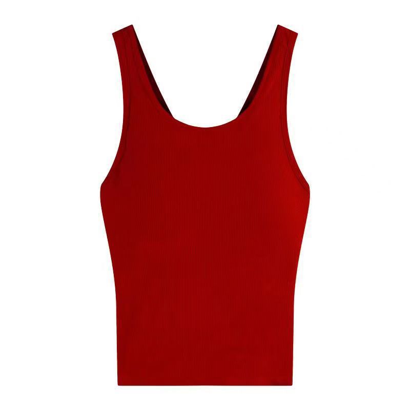 fashion outfits American-Style Hot Girl Backless Camisole Women's U-Shaped Back Bra with Chest Pad