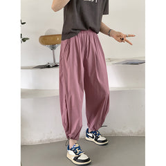 Trousers Drawstring Casual Pants Summer Korean Style Loose Casual Pants Trousers