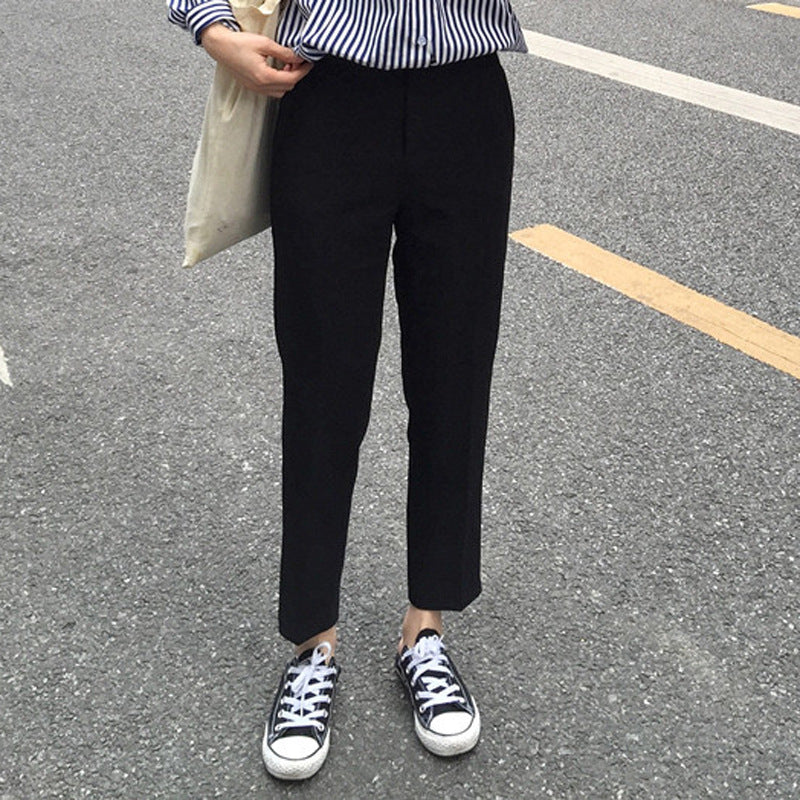 datenight fall outfits Elegant Harem Pants Women's Spring and Autumn Korean Style Slimming Radish Pants Spring Skinny Suit Pants