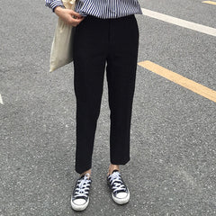 datenight fall outfits Elegant Harem Pants Women's Spring and Autumn Korean Style Slimming Radish Pants Spring Skinny Suit Pants