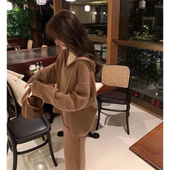 brown puffer jacket outfit Autumn Cold Style High-Grade Knitwear Sweater Suit Skirt Royal Sister Dress Two-Piece Set