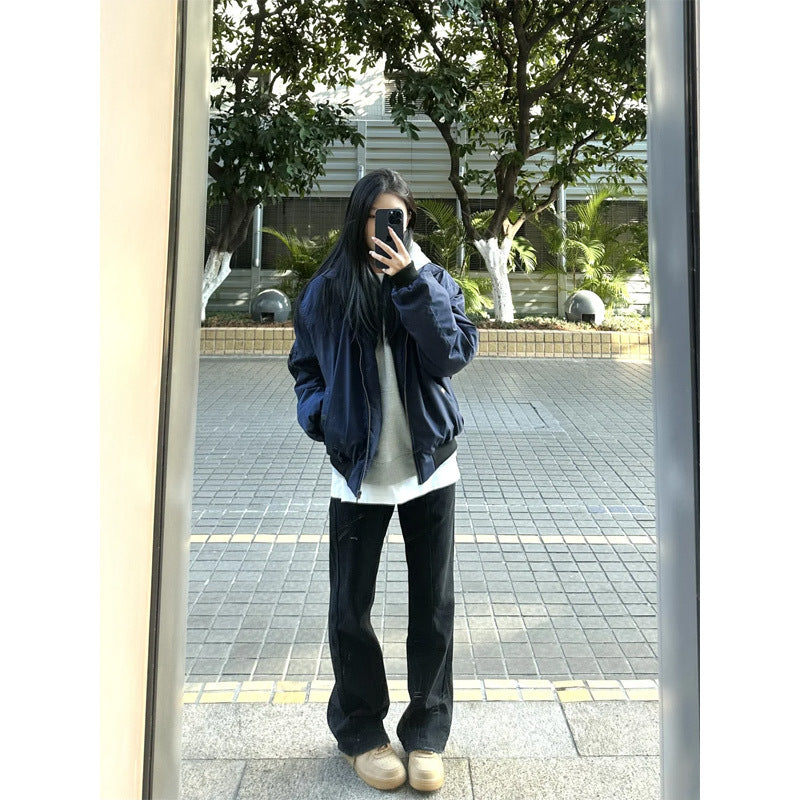 casual outfits High Street Hiphop Pants Men's and Women's Autumn and Winter Black Narrow Straight Trousers Slim Stretch Skinny Jeans