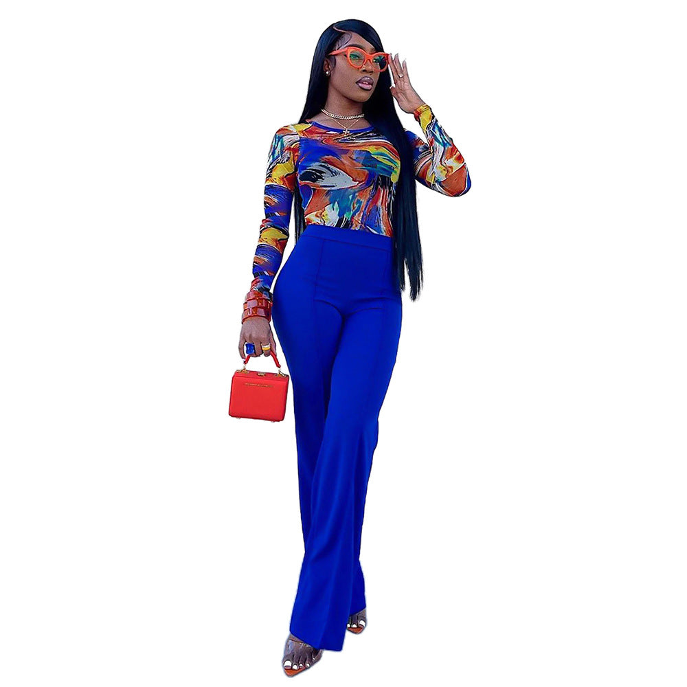 going out outfits Women's Fashion Slim-Fit High Waist Personalized Flared Trousers Multi-Color Optional