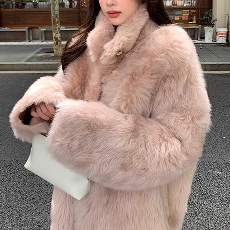 fall outfits 2024 Fur Winter New Lamb Fur Fur Coat Women's Mid-Length Fur Real Fur Coat