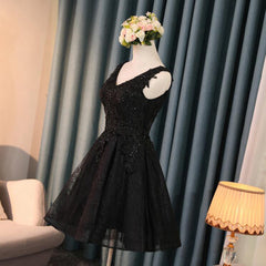 unique hoco dresses Black Evening Gown Prom Elegant Sleeveless Sequined Tulle Applique Annual Meeting Midi Dress Formal Dress for Women