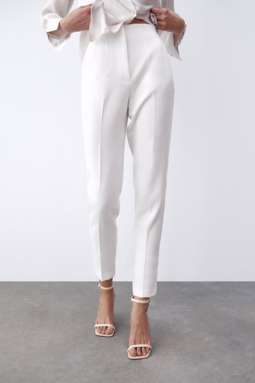 curvy casual outfits Autumn New Casual Pants Professional Temperament Commuter Front Pleated Slimming Ankle High Waist Pants 7901432