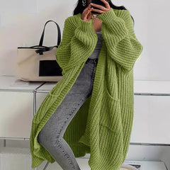 fall outfits Women's Autumn and Winter plus Size Casual Sweater Extended Cardigan