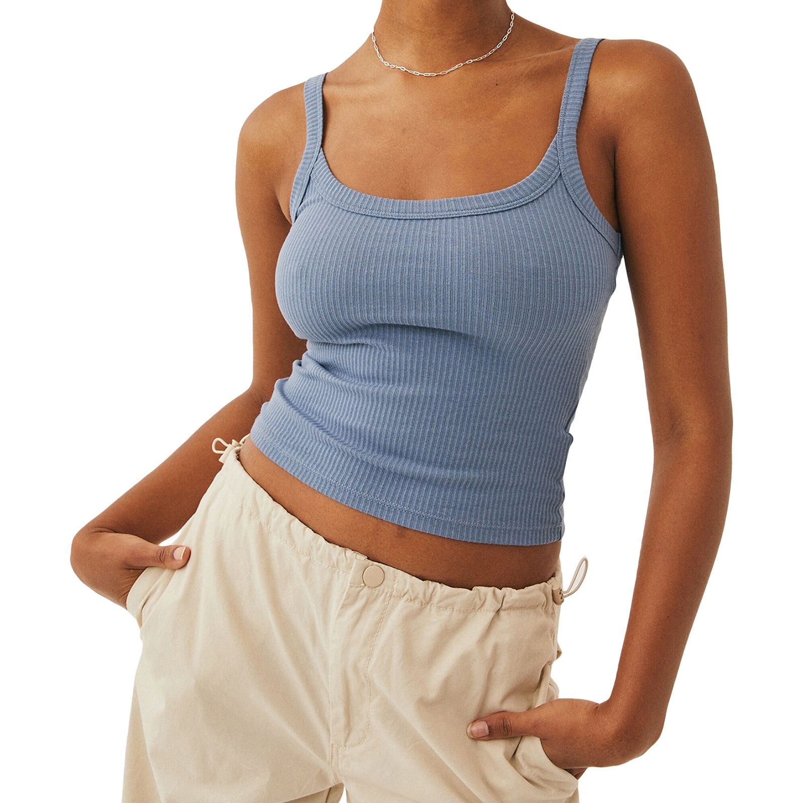 women fashion 10 Colors Optional Women's Clothing New Knitted Pure Desire Camisole Inner Wear Slim Fit Hot Girl Y2g Outer Wear