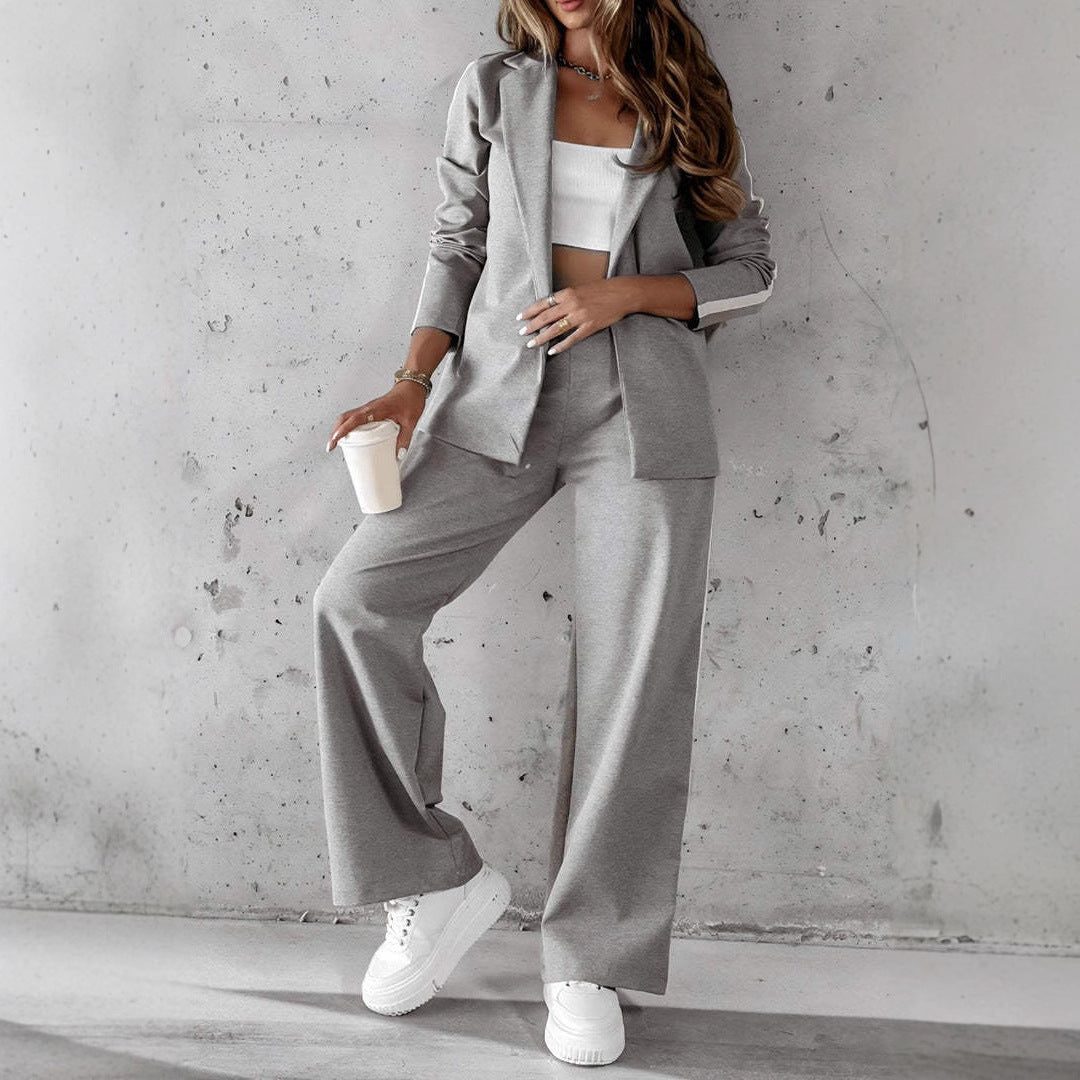business casual outfits autumn Winter Women's Long-Sleeved Lapel Casual Suit Suit
