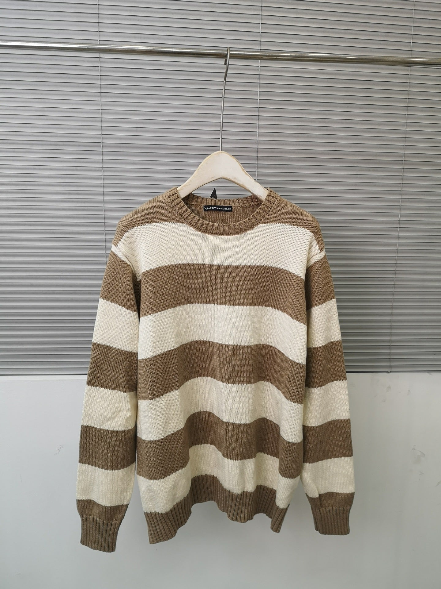 fall outfits women BM Style American Striped Sweater Long Sleeve BM Loose Comfortable Lazy Striped Pullover Sweater Top