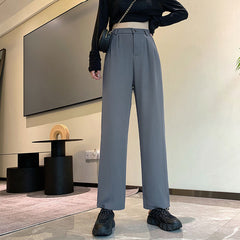 business casual outfits Loose Draping Suit Pants Autumn Thin Pants High Waist Casual Pants Slim Straight Cropped Pants for Women