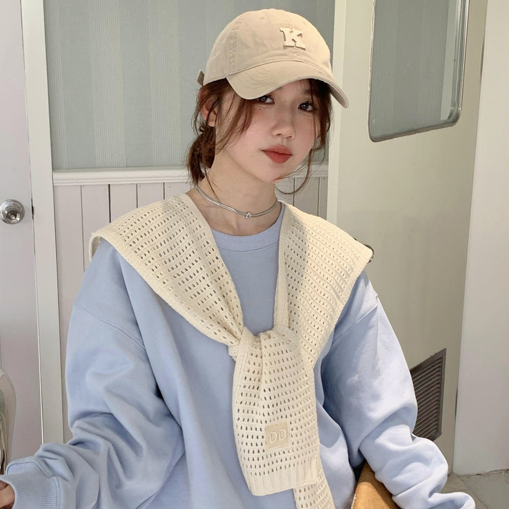 casual fall outfits Spring and Autumn Knitted Shawl for Women, Fashionable Decoration, Western Style Shoulder-Matching, Summer, Skirt, Neck Protection
