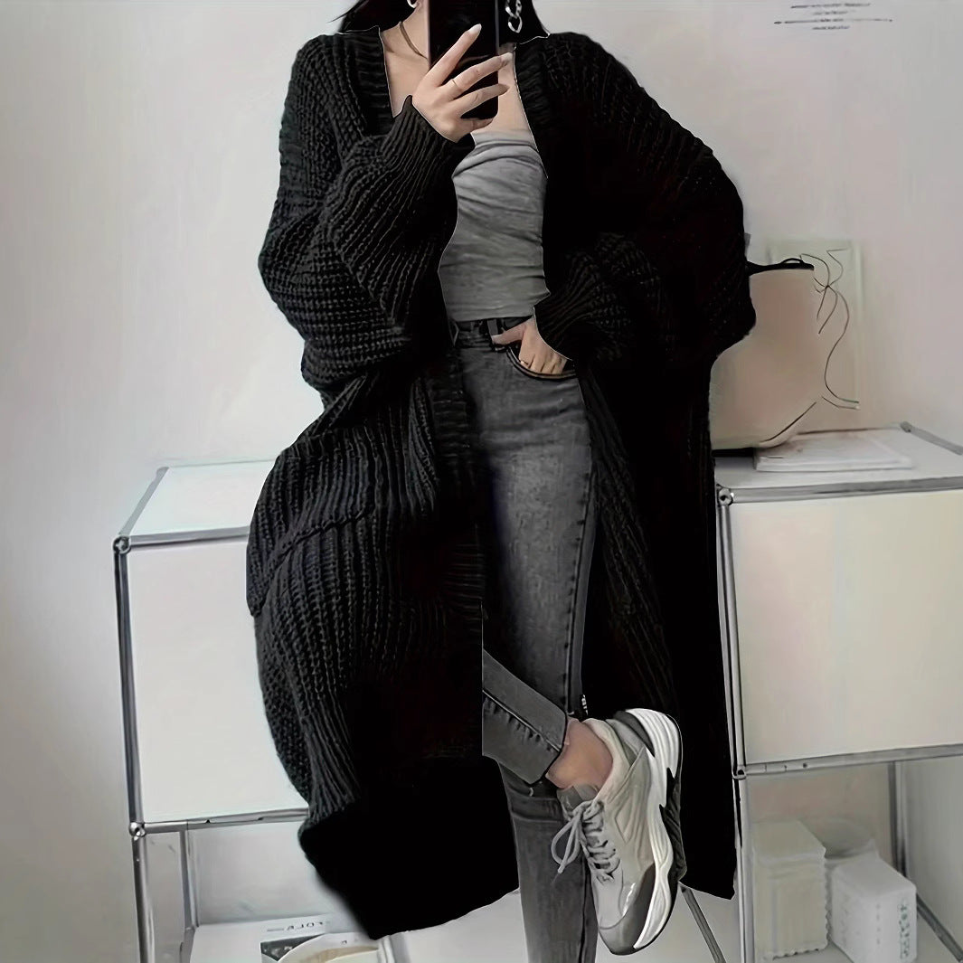 fall outfits Cardigan Casual Loose Texture Clear Long