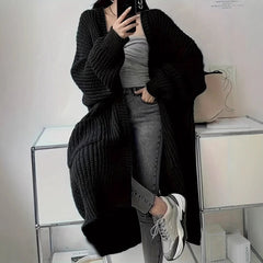 fall outfits Cardigan Casual Loose Texture Clear Long