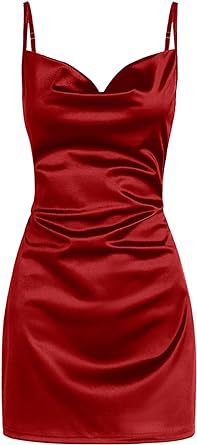 homecoming dresses Strap Satin Backless Strap Dress Summer Sexy Elegant Socialite Style Strap