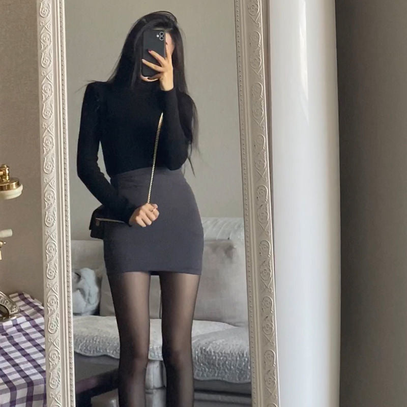 tailgate outfit black women Plus Size Chubby Girl Hip Skirt Women's Stretch Tight One-Step Skirt Hot Girl High Waist Sexy Skirt