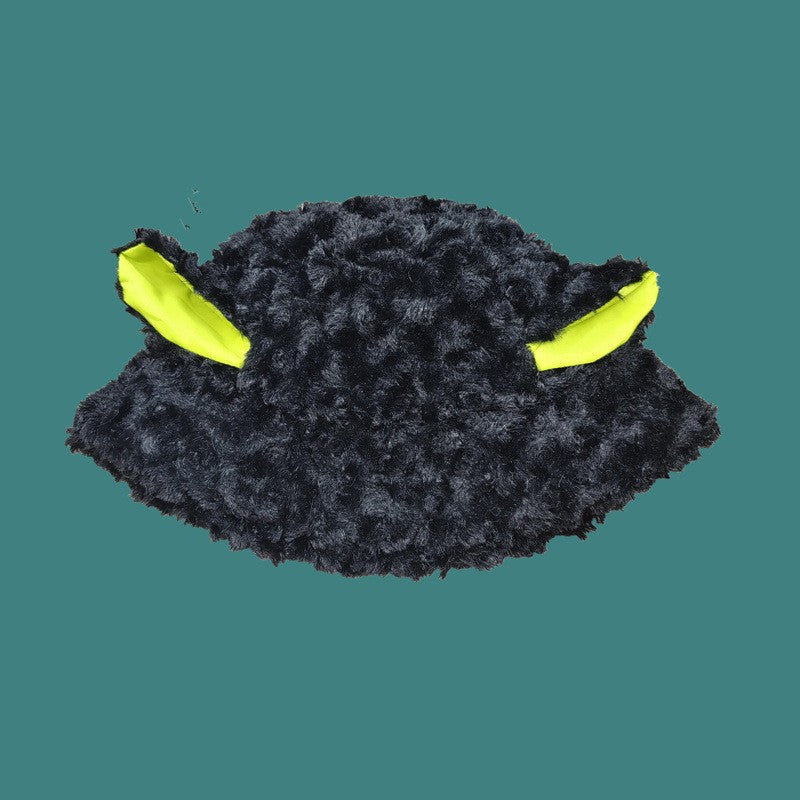 lolíta fashion dress to impress Hat Female Winter Cute Cartoon Lamb Ears Fisherman Hat All-Match Warm Lamb Plush Ear Protection Basin Hat
