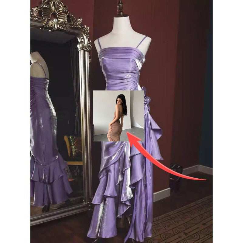 alien invasion dress to impress Spring New Ancient Mermaid Ji Laser Dress Light Luxury Niche Adult Ceremony Battle Gown High-Grade Long Dress