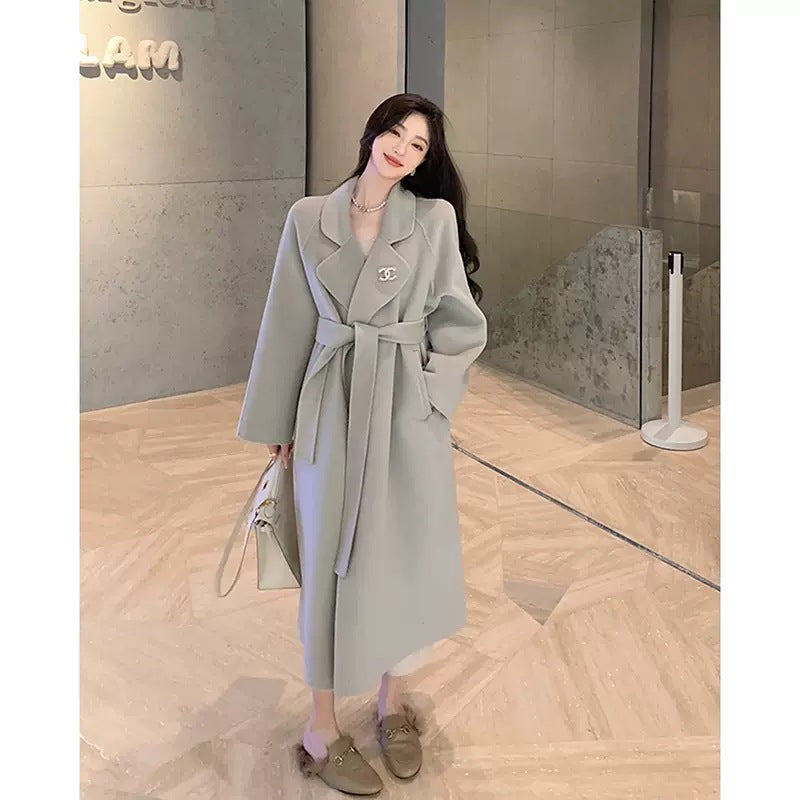 outfit inspo fall New Autumn and Winter Double-Sided Cashmere Coat for Women Autumn and Winter High-Grade Super Nice Mid-Length Korean Style Woolen Coat