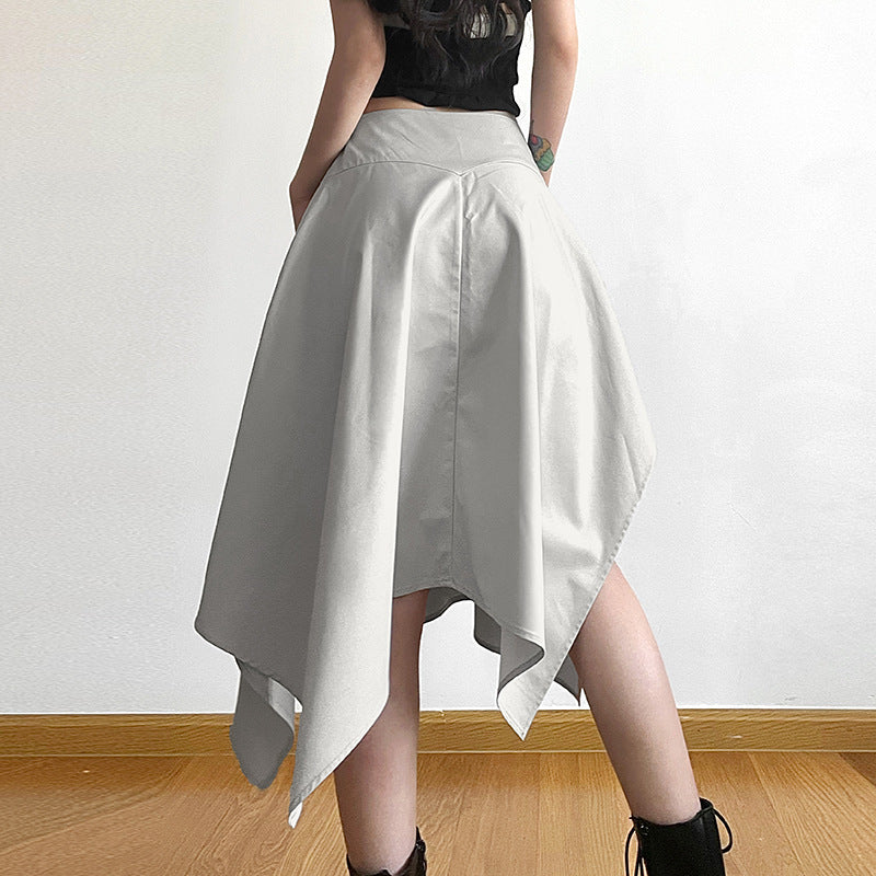 Summer Fashion Trendy Women's Clothing New Low Waist Irregular Loose Slimming Versatile Skirt