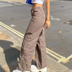guys clothing styles Jeans Multi-Pocket Overalls Women's Pants Loose Wide Leg Jeans Women