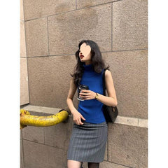 curvy casual outfits French Retro Style High Waist Sheath Skirt Women's Autumn Slim Slimming Elegant Fashion Skirt