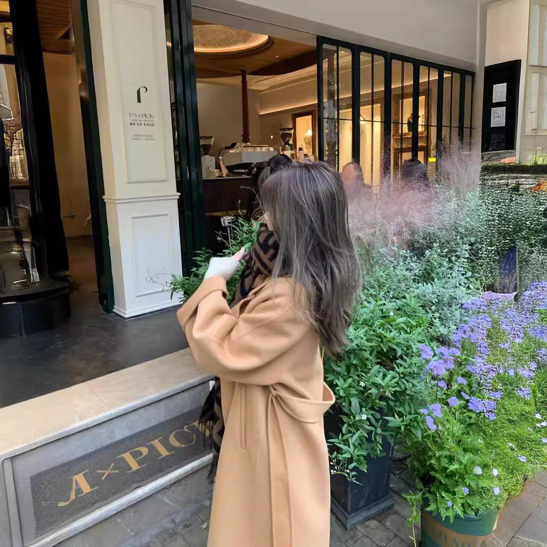outfit inspo fall New Autumn and Winter Double-Sided Cashmere Coat for Women Autumn and Winter High-Grade Super Nice Mid-Length Korean Style Woolen Coat