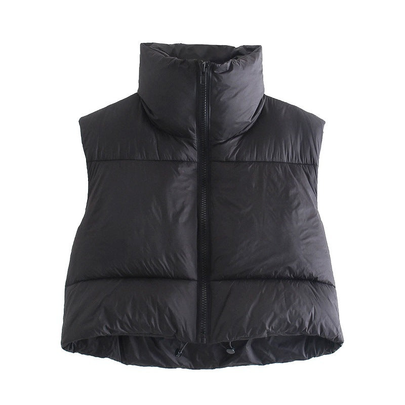fall outfits women Women's Sleeveless Cotton-Padded Jacket Lightweight down Cotton Vest Winter Stand Collar Thickened Warm Short Vest for Women