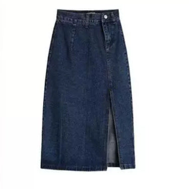 guys in skirts Denim Skirt Women's Fashionable Slim-Fit One-Step Hip Skirt Split Mid-Length High Waist plus Size Long Skirt