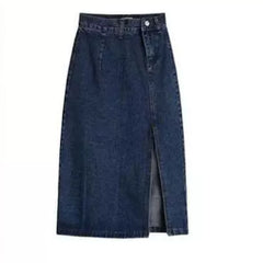 guys in skirts Denim Skirt Women's Fashionable Slim-Fit One-Step Hip Skirt Split Mid-Length High Waist plus Size Long Skirt