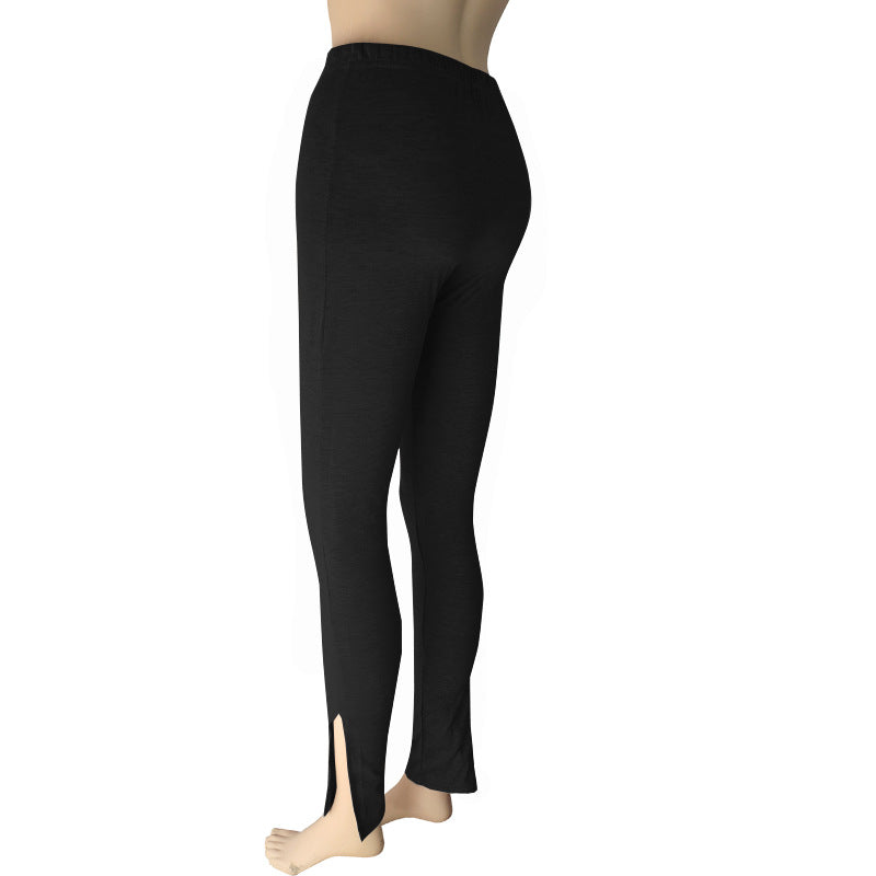 Women's Fashion Sports Split Yoga Pants Tight Urban Casual Pants