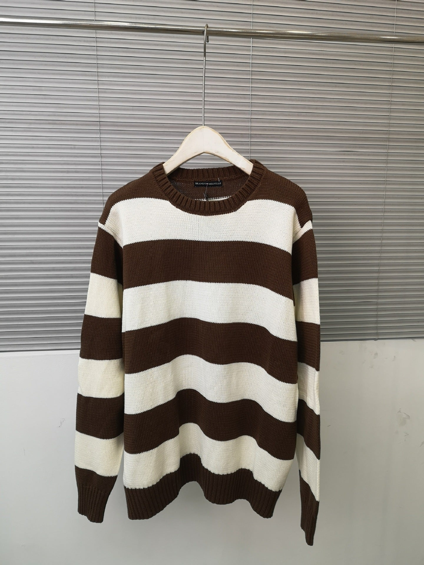 fall outfits women BM Style American Striped Sweater Long Sleeve BM Loose Comfortable Lazy Striped Pullover Sweater Top