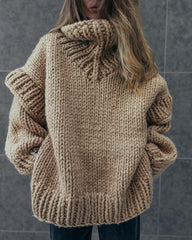 fall outfit Sweater Sweater Pullover Women's Fluffy Rough Sweater Long Sleeve