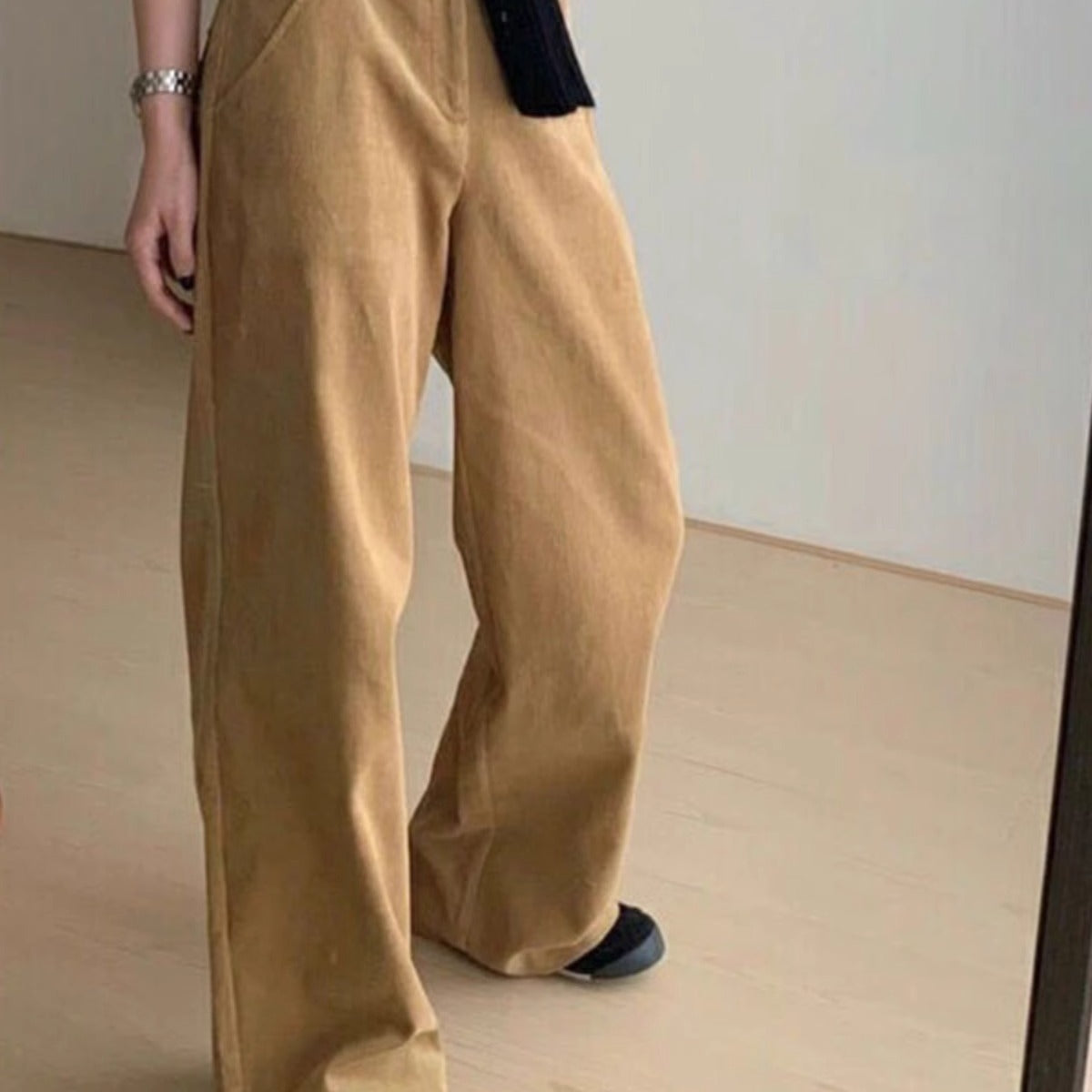 2000s fashion Retro Khaki Straight Pants All-Matching Fashionable Casual